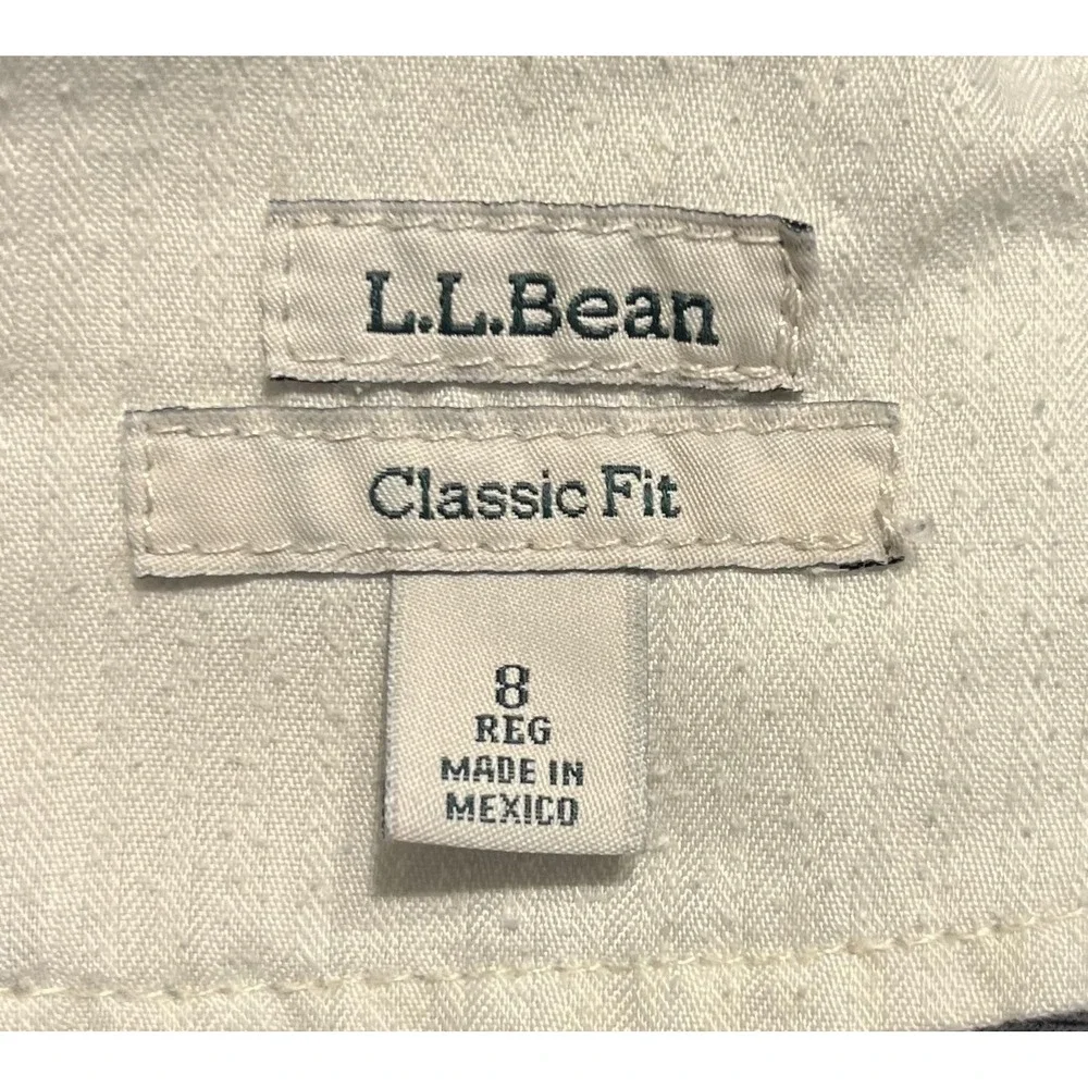 L.L. Bean Jeans Womens 8 Classic Fit Medium Wash Blue Straight‎ Stretch Denim
